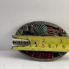 1987 VIETNAM VET Forgotten Hero Belt Buckle CH1468 Made in USA Glossy BEAUTIFUL