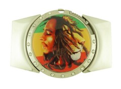 RASTAFARIAN LION OF JUDA HALLOWEEN COSTUME BELT BUCKLE REMOVABLE LIGHTER REGGAE