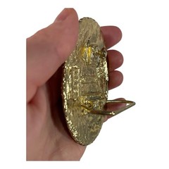 Buckle Vintage 1989 W USA Oval Outdoor Scene Belt Buckle