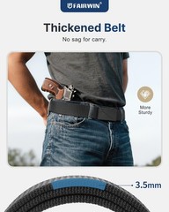 FAIRWIN Ratchet Belts for Men – Nylon Web Belt S(32&Prime;-38&Prime;waist), Frosted