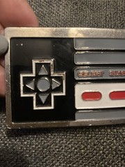 Nintendo NES Controller Video Game Cutout Belt Buckle Metal Vintage 2003 Classic