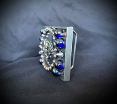 Eagle Americana Industrial Mirror Blue Balls Belt Buckle OOAK Darren McNeese