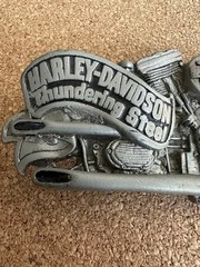 Vintage Harley-Davidson Thundering Steel Buckle 1991 BARON USA H412 Engine type