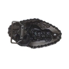 Teen Metal Oval Belt Buckle Rock Fans Relief Pattern Belt Buckle Replacements