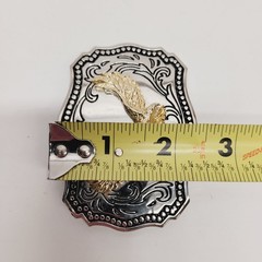 Soaring American Eagle Western Belt Buckle Silver Gold Tone Made in USA 3.5 x2.5