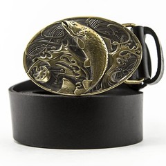 Belt buckle Trout, fisherman Salmoninae brass buckle, fisherman gift, anglers