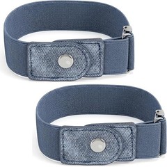 2PCS Men&rsquo;s No Buckle Elastic Belt Adjustable Stretch Belt Loop