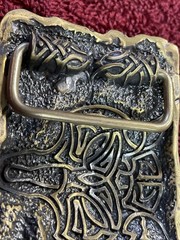 Belt buckle « Fenrir Wolf », Animal Brass belt buckle; Werewolf belt buckle