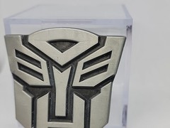 Vintage 2005 Transformers Autobot 3D Metal Belt Buckle Removable Interchangable