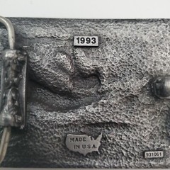 Vintage 1993 Metal Belt Buckle Grove Worldwide Nature / Wildlife USA Made