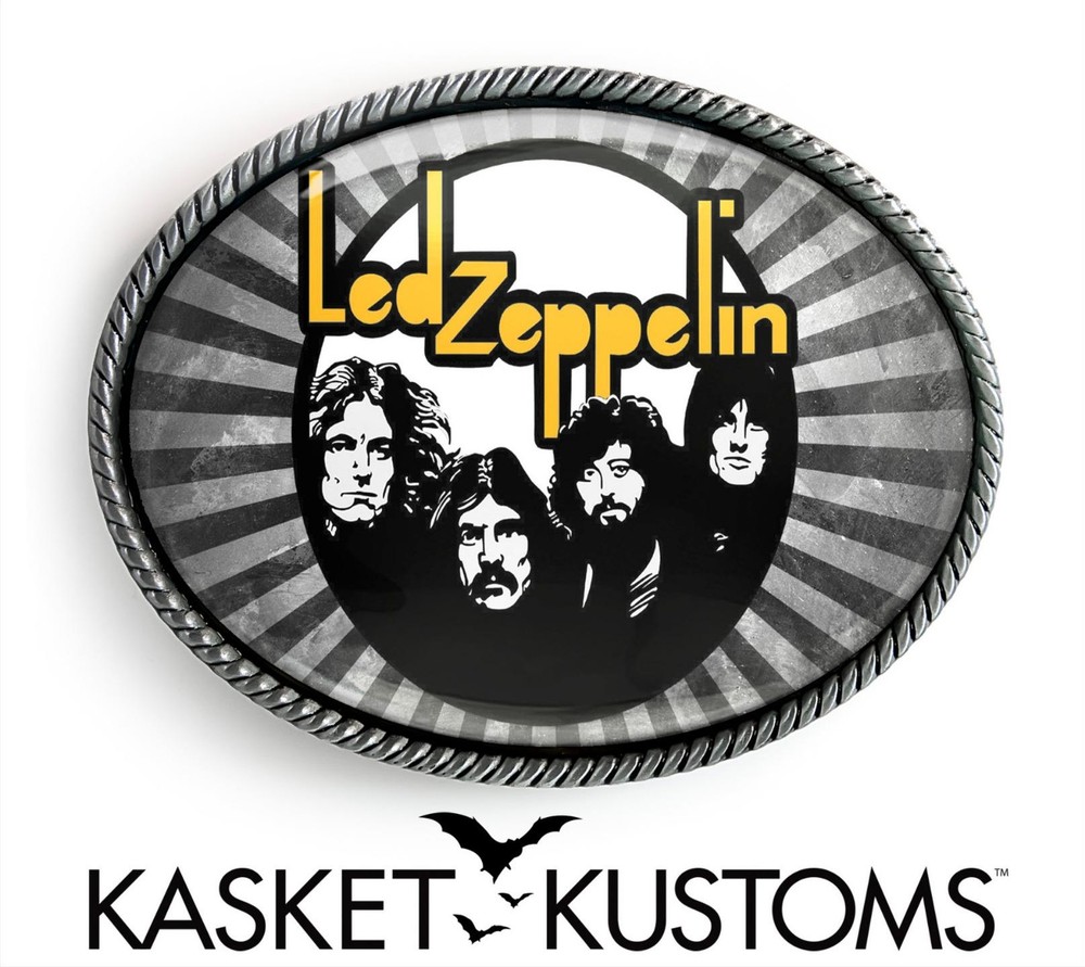 Led Zeppelin Belt Buckle – Classic Rock Music Handmade Silver Buckle – 677