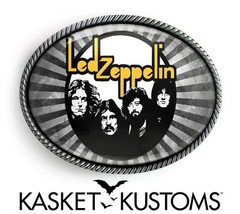 Led Zeppelin Belt Buckle – Classic Rock Music Handmade Silver Buckle – 677