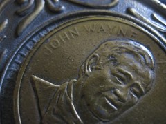 Vintage JOHN WAYNE Metal Belt Buckle American Cowboy Actor