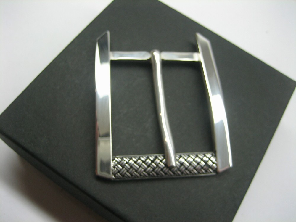 STERLING SILVER 925 BUCKLE AVAILABLE FOR 1&Prime; 1-1/8&Prime; 1-1/4&Prime; 1-3/8&Prime; 1-1/2&Prime; BELTS