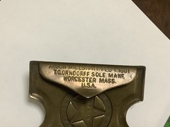 Anson Mills TEXAS RANGERS BRASS BELT BUCKLE Made In Worcester Mass.