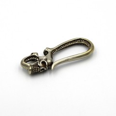 Skull Hook Belt Keychain Key Chain Holder Retro Brass/Old Silver Color lot