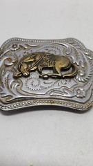 Raised Horse Bowing Saddle Buckle Rodeo Cowboy Western Rancher Riding West