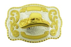 Cowboy Hat Belt Buckle Men Western rodeo gold silver Metal Cowgirl Women Fashion