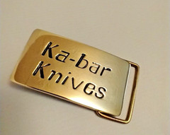 Vintage Ka-bar Knives Solid Brass Belt Buckle Vintage Unique Rare