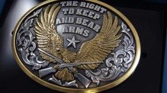 Nocona Belt Buckle Eagle The Right To Keep and Bear Arms 37117