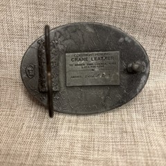 Belt Buckle Pewter￼DISCOVERY 1804 ST CHARLES MO Vera L Baty Artist