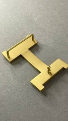 Gold H Buckle 40mm 1.5` Glossy Gold Hardware Belt Buckle