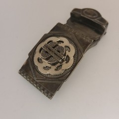 Silver Tone Dollar Sign Belt Buckle Spinner Spinning for 1.5&Prime; Belt