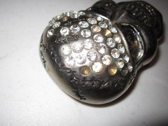 Rhinestone Covered Skull Head Belt Buckle Extremely Rare Find!!!