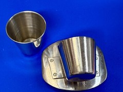 Shot Glass Cup and Holder Reflective Perfect Bar Gag Novelty Game Belt Buckle