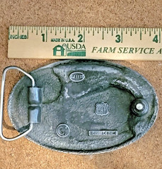 Super Chief Santa Fe -Atchison Topeka & Santa Fe Rai1road Pewter Belt Buckle