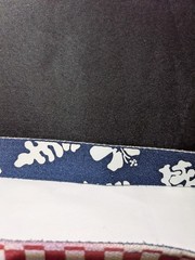 VANS OFF THE WALL BELT & BUCKLE RED CHECK BLUE FLORAL DESIGN