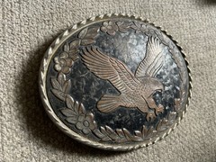 American Bald Eagle Belt Buckle W Made In USA Vtg See Pics Bird Of Prey