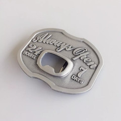 Western Men Zinc alloy Leather Belt Buckle Silver Number Shape Pattern