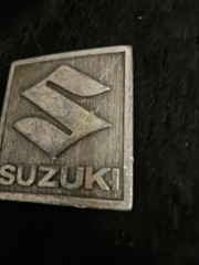 Vintage Suzuki Motorcycle Belt Buckle- Made in USA U.S. Suzuki Motor Corp Logo –