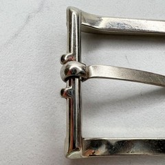 Square Silver Tone Simple Basic Belt Buckle