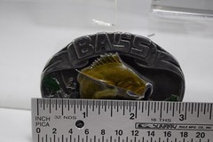 Siskiyou Bass Fishing Enamel & Metal Belt Buckle F-40