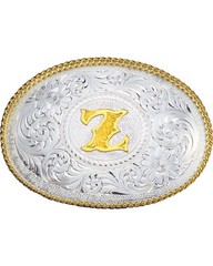 Montana Silversmiths Engraved Initial Z Western Belt Buckle – 700Z