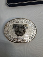 NASCAR 50th Anniversary Belt Buckle Montana Silversmiths W/Case