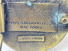 VTG Mac Tools Belt Buckle Round Western Style Ltd Edt Great American Buckle Co