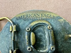 American Eagle Outfitters Spreading Wings Engraved Advertising Promo Belt Buckle
