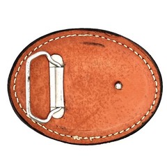 « PAT » Handcrafted Leather & Metal Oval Western Belt Buckle 3&Prime;x4&Prime;