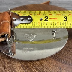 Vintage Superman Logo Oval Buckle GTO DC Comics with WILL Leather Goods Belt 38”
