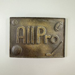 VTG All Pro Hockey Football Basketball Baseball Sports Belt Buckle Bronze Color