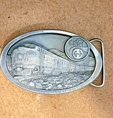 Super Chief Santa Fe -Atchison Topeka & Santa Fe Rai1road Pewter Belt Buckle