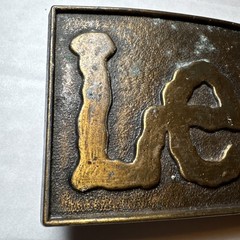 Vintage 1980s Lee Jeans Brass Belt Buckle