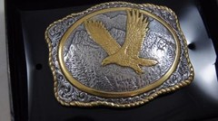 CRUMRINE Gold and Silver Tone Eagle Buckle 38046