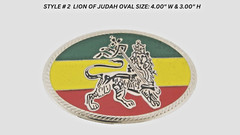 Reggae Rasta Belt Buckles Rastafarian Dub Music Culture Metal Lion of Judah Oval