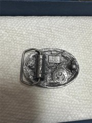 Vintage 1983 American Bald Eagle Belt Buckle Silver Tone Siskiyou Company Inc.