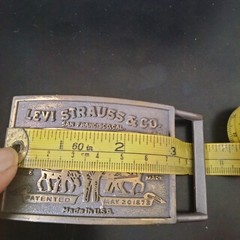 Vintage Levi Strauss & Co.Original Riveted Brass Belt Buckle Made in USA