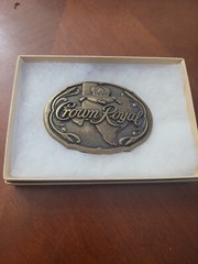 Vintage Bronze Crown Royal Belt Buckle